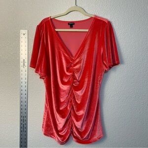 Torrid Vibrant pink Velvet Blouse